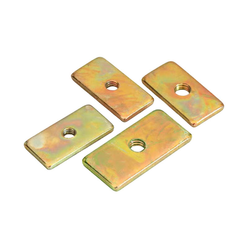 Square Nut Square Nut Special-Shaped Slot Nut Iron Nut Gasket M6 Rectangular Nut Block