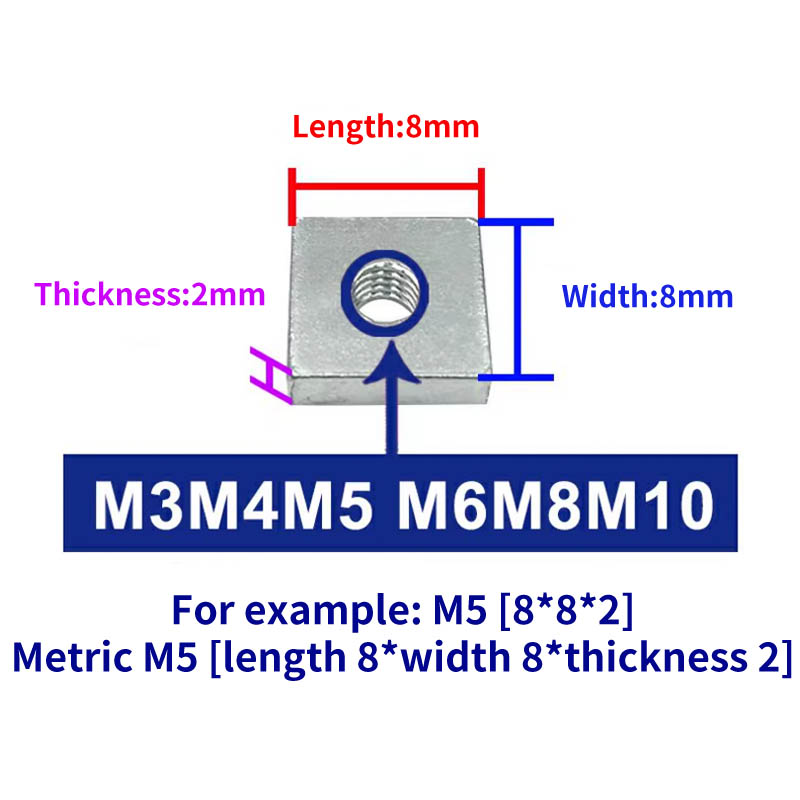 Why are rectangular nuts better suited for fastening in confined spaces than hexagonal nuts?