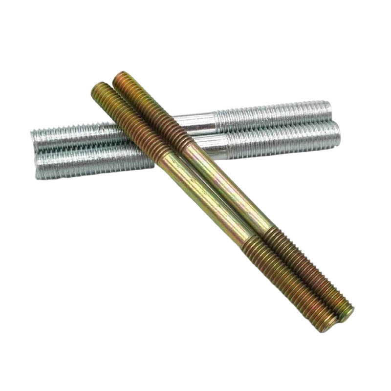 What heat treatment process can be used to improve the overall mechanical properties of a double-head screw?